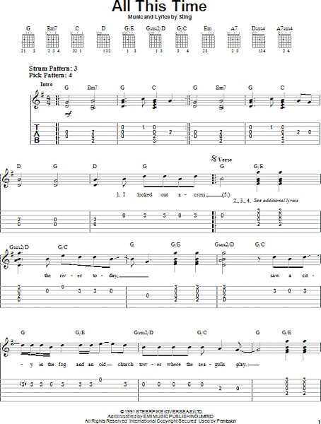open zoom image for All This Time - Easy Guitar with TAB, New, Main