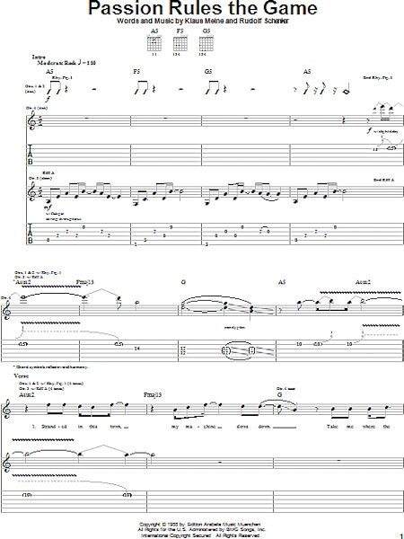 open zoom image for Passion Rules The Game - Guitar TAB, New, Main