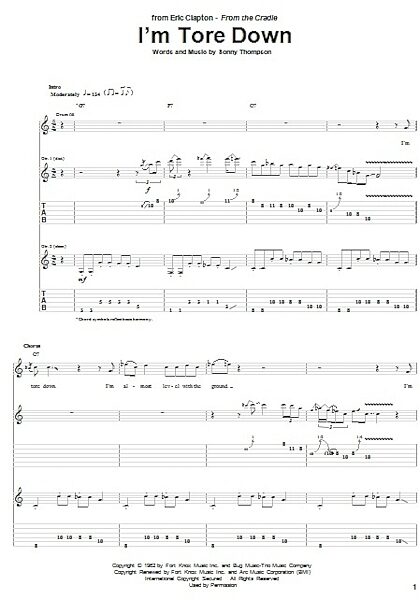 open zoom image for I'm Tore Down - Guitar TAB, New, Main