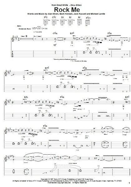 open zoom image for Rock Me - Guitar TAB, New, Main