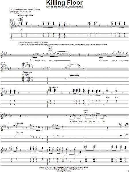 open zoom image for Killing Floor - Guitar TAB, New, Main