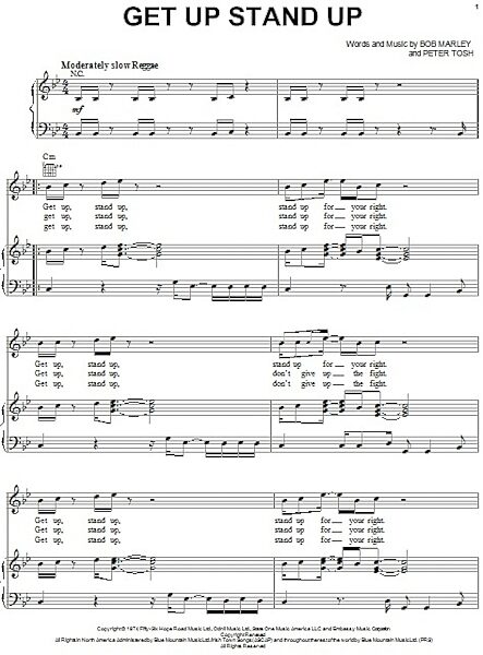 open zoom image for Get Up Stand Up - Piano/Vocal/Guitar, New, Main