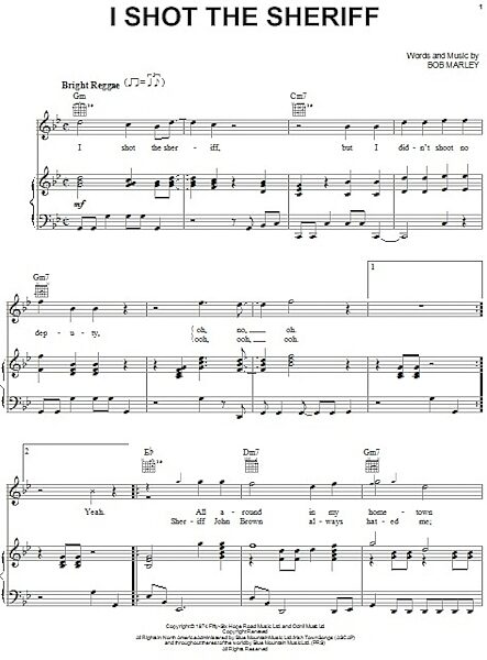 open zoom image for I Shot The Sheriff - Piano/Vocal/Guitar, New, Main
