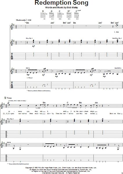 open zoom image for Redemption Song - Guitar TAB, New, Main