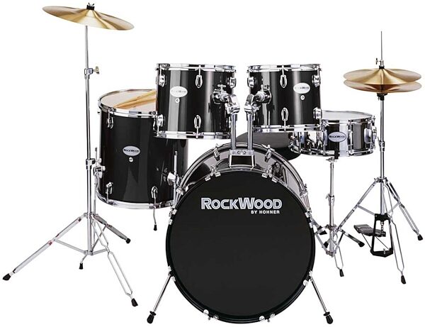 open zoom image for Rockwood 5-Piece Drum Kit, Black