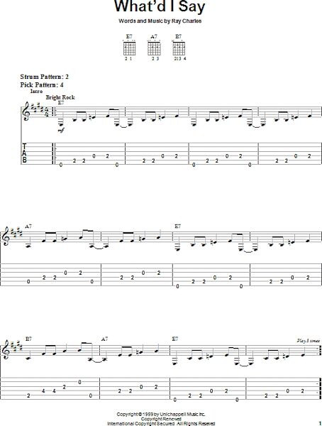 open zoom image for What'd I Say - Easy Guitar, New, Main