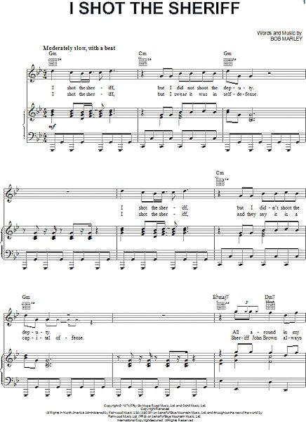 open zoom image for I Shot The Sheriff - Piano/Vocal/Guitar, New, Main