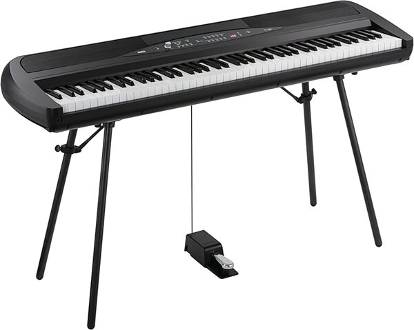 open zoom image for Korg SP-280 Digital Piano with Stand, 88-Key, Black, Action Position Back