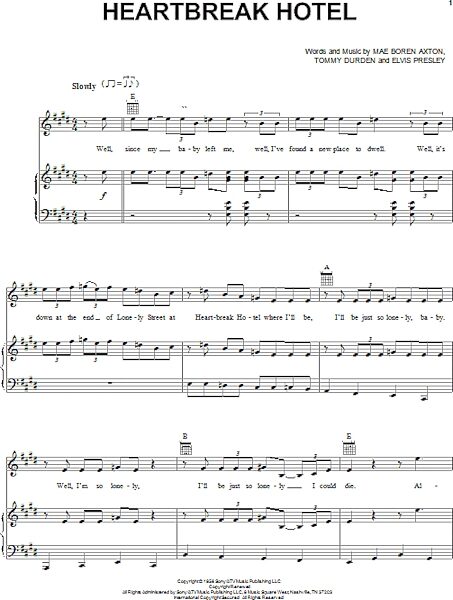 open zoom image for Heartbreak Hotel - Piano/Vocal/Guitar, New, Main