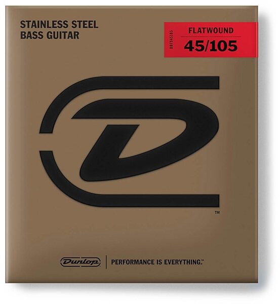open zoom image for Dunlop Flatwound Stainless Steel Electric Bass Strings (Short Scale), Main