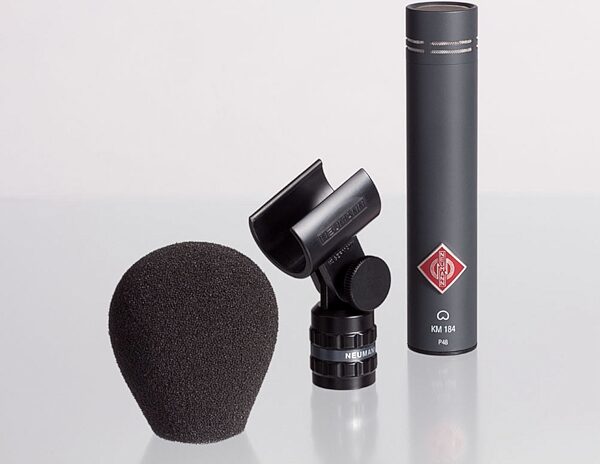 open zoom image for Neumann KM 184 Cardioid Small-Diaphragm Condenser Microphone, Single Microphone, Black, KM 184 MT, Contents