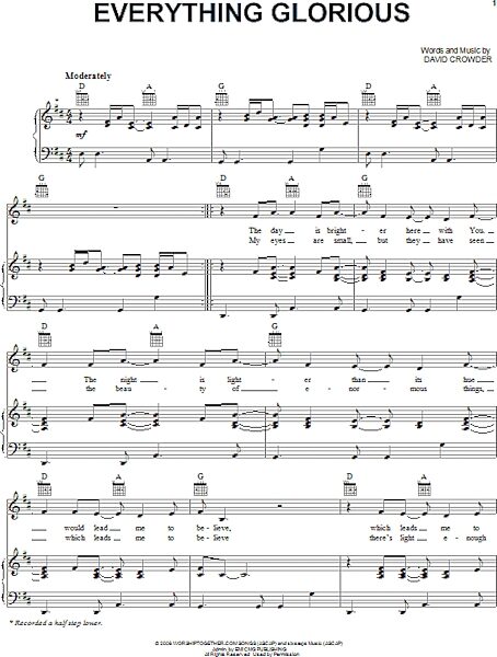 open zoom image for Everything Glorious - Piano/Vocal/Guitar, New, Main