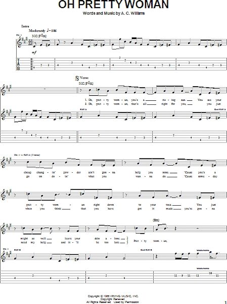 open zoom image for Oh Pretty Woman - Guitar TAB, New, Main