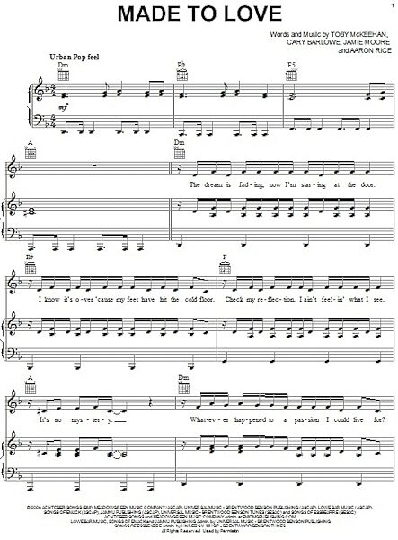 open zoom image for Made To Love - Piano/Vocal/Guitar, New, Main