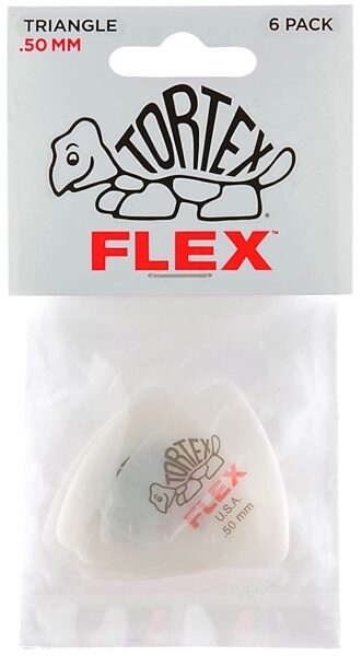 open zoom image for Dunlop 456 Tortex Flex Triangle Picks, 6-Pack, 0.50 millimeter, Main