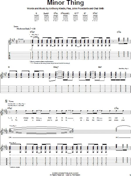 open zoom image for Minor Thing - Guitar TAB, New, Main
