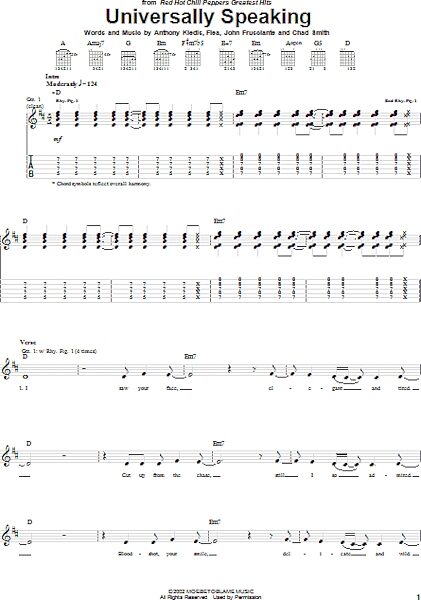open zoom image for Universally Speaking - Guitar TAB, New, Main