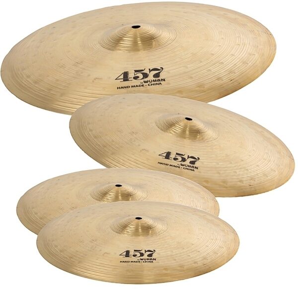 open zoom image for Wuhan 457 Cymbal Pack, 14 inch Hi-Hats, 16 inch Crash, 20 inch Ride, Main