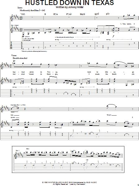 open zoom image for Hustled Down In Texas - Guitar TAB, New, Main