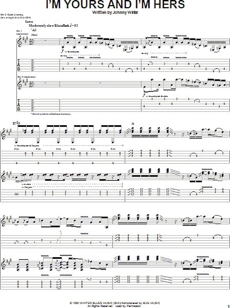 open zoom image for I'm Yours and I'm Hers - Guitar TAB, New, Main