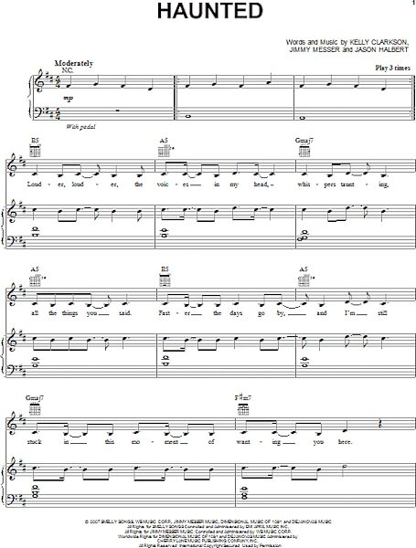 open zoom image for Haunted - Piano/Vocal/Guitar, New, Main