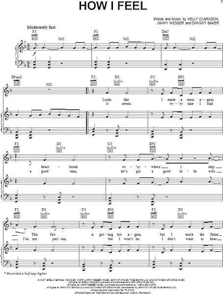 open zoom image for How I Feel - Piano/Vocal/Guitar, New, Main