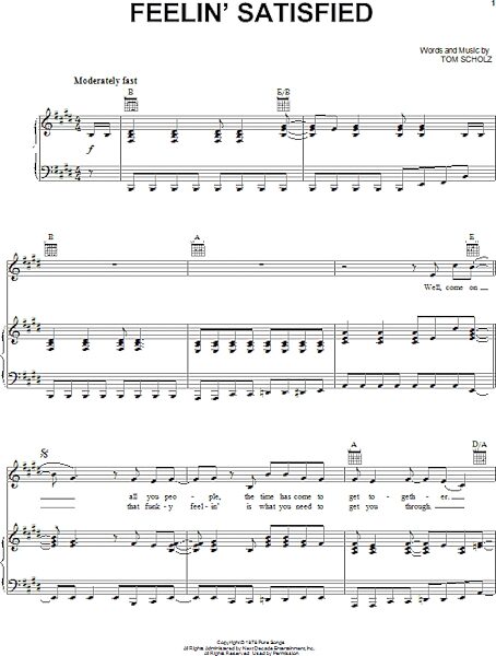 open zoom image for Feelin' Satisfied - Piano/Vocal/Guitar, New, Main