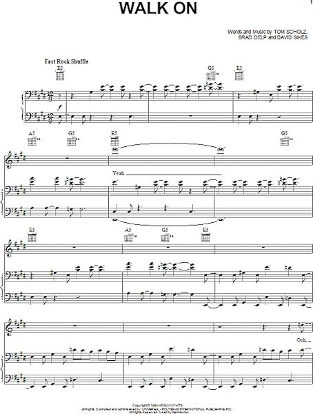 open zoom image for Walk On - Piano/Vocal/Guitar, New, Main