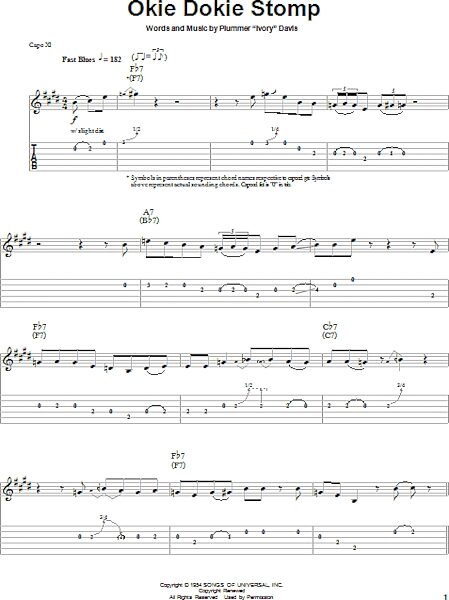 open zoom image for Okie Dokie Stomp - Guitar Tab Play-Along, New, Main