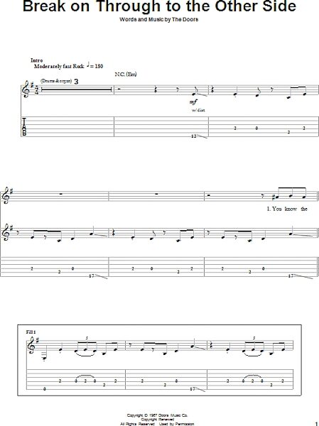 open zoom image for Break On Through To The Other Side - Guitar Tab Play-Along, New, Main