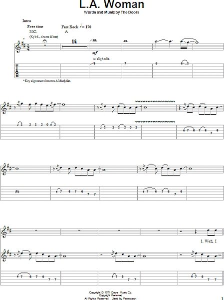 open zoom image for L.A. Woman - Guitar Tab Play-Along, New, Main