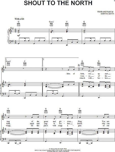 open zoom image for Shout To The North - Piano/Vocal/Guitar, New, Main