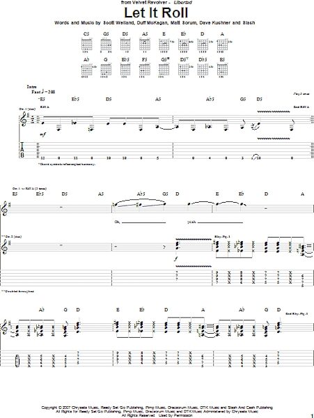 open zoom image for Let It Roll - Guitar TAB, New, Main