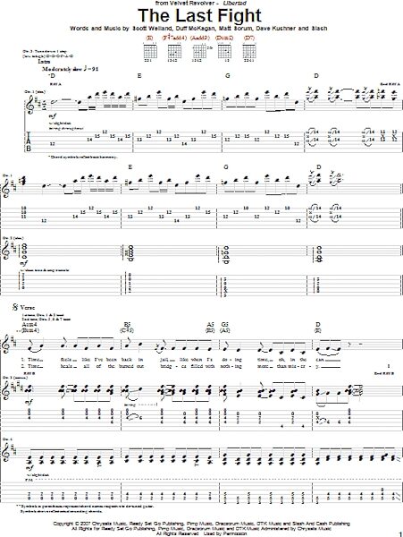 open zoom image for The Last Fight - Guitar TAB, New, Main
