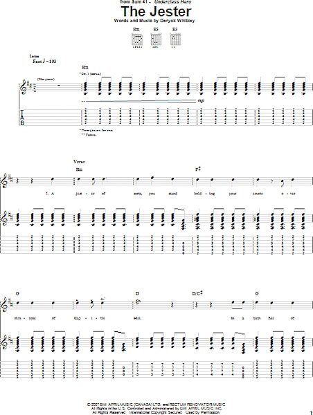 open zoom image for The Jester - Guitar TAB, New, Main