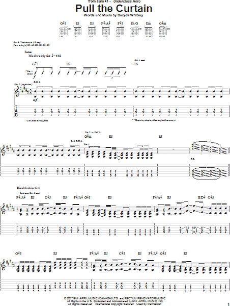 open zoom image for Pull The Curtain - Guitar TAB, New, Main