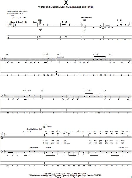 open zoom image for X - Bass Tab, New, Main