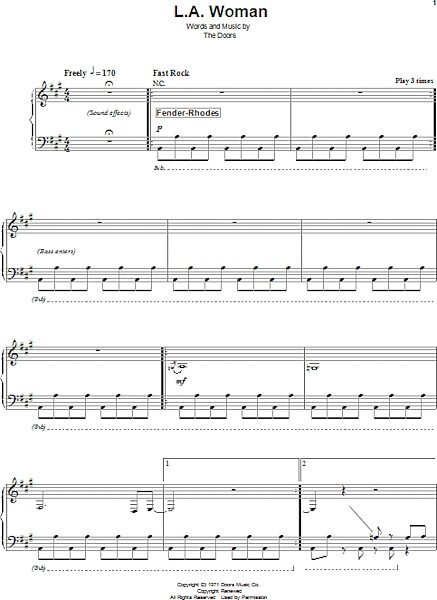 open zoom image for L.A. Woman - Piano Vocal, New, Main