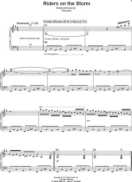 open zoom image for Riders On The Storm - Piano Vocal, New, Main