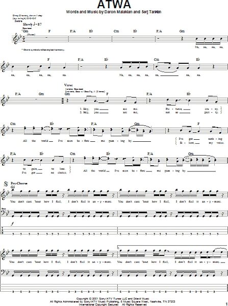 open zoom image for ATWA - Bass Tab, New, Main