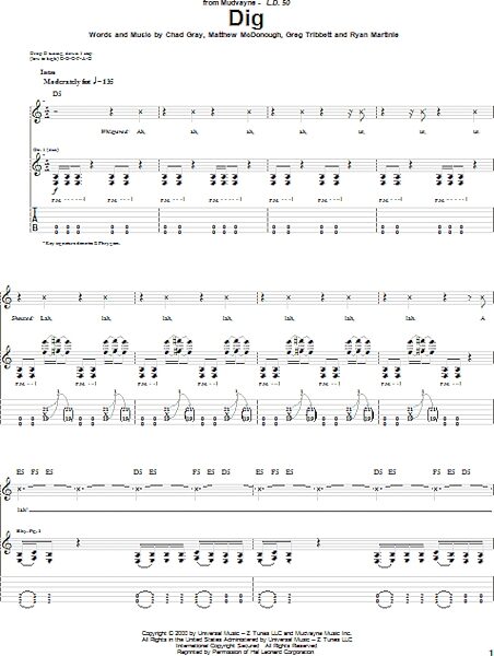 open zoom image for Dig - Guitar TAB, New, Main