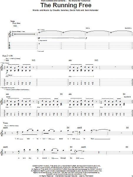 open zoom image for The Running Free - Guitar TAB, New, Main