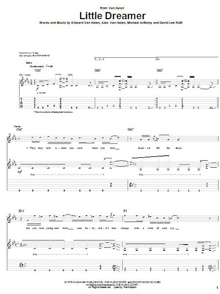 open zoom image for Little Dreamer - Guitar TAB, New, Main