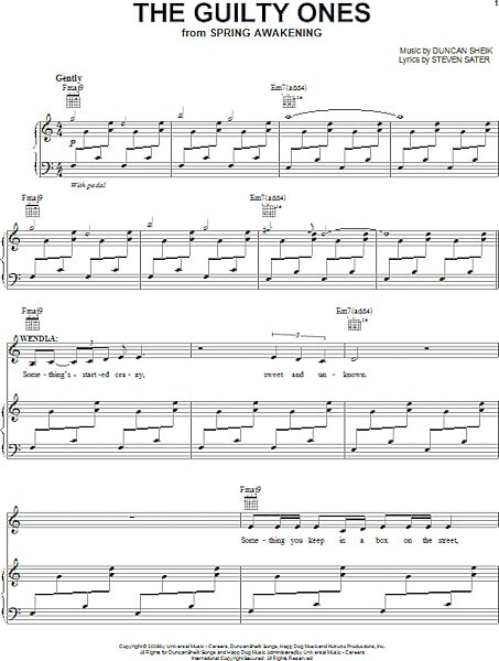 open zoom image for The Guilty Ones - Piano/Vocal/Guitar, New, Main