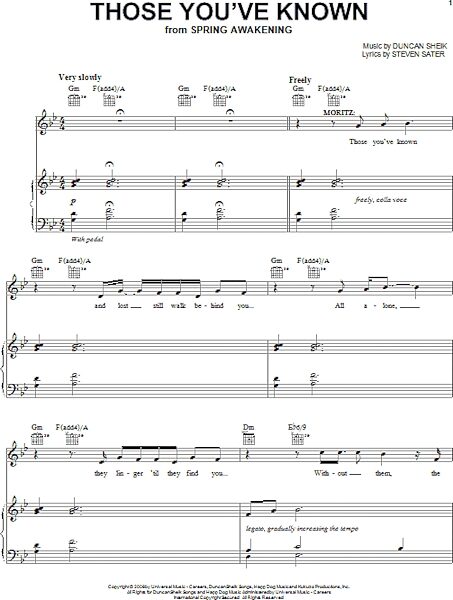 open zoom image for Those You've Known - Piano/Vocal/Guitar, New, Main