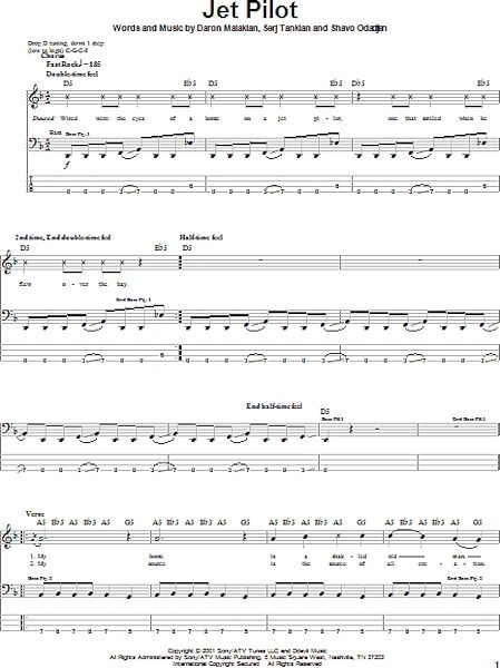 open zoom image for Jet Pilot - Bass Tab, New, Main