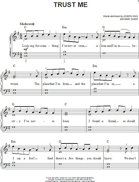 open zoom image for Trust Me - Easy Piano, New, Main