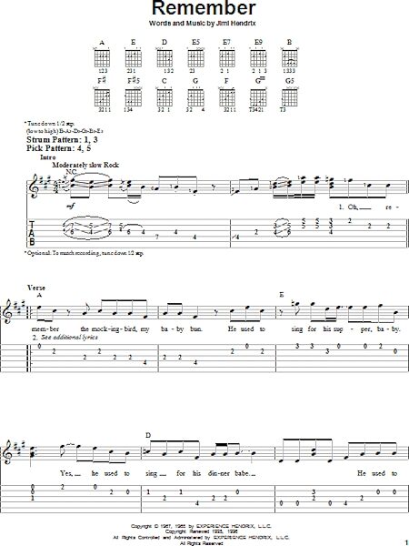 open zoom image for Remember - Easy Guitar with TAB, New, Main