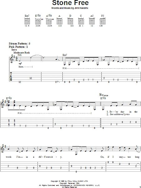 open zoom image for Stone Free - Easy Guitar with TAB, New, Main