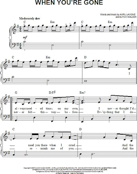 open zoom image for When You're Gone - Easy Piano, New, Main